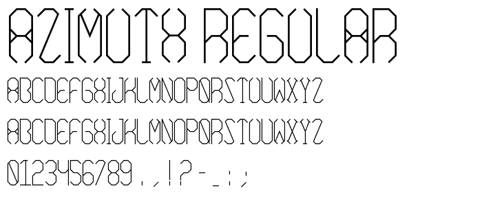 Azimuth Regular font